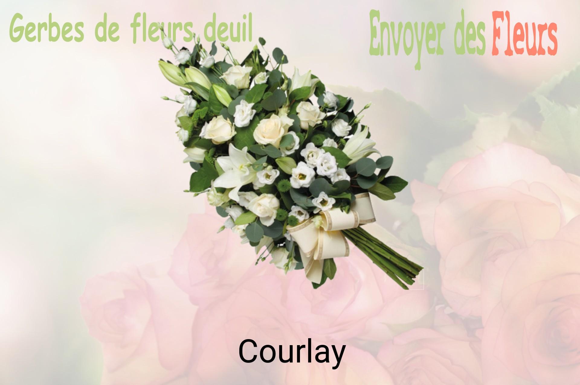 Gerbe de fleurs de deuil livrée à Courlay